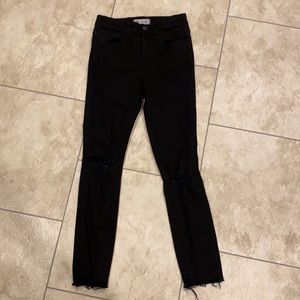Madewell 10” high rise skinny black jeans 25
